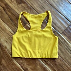 Girlfriend Collective Yellow Racerback Sports Bra